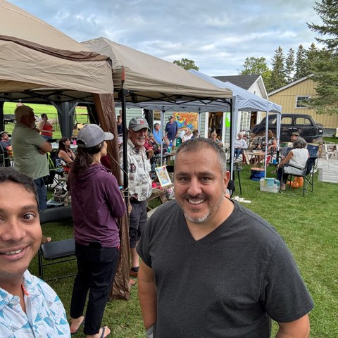 Guru Bhat at community BBQ event