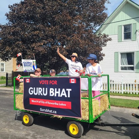 Vote for Guru Bhat parade float in Little Britain