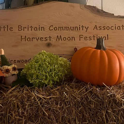 Little Britain Community Association Harvest Moon Festival sign