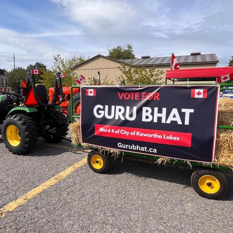 Guru Bhat at Harvest Moon Festival float