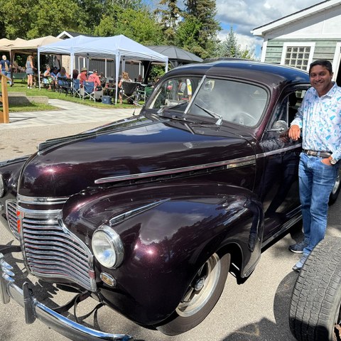 Guru Bhat at classic car show community event